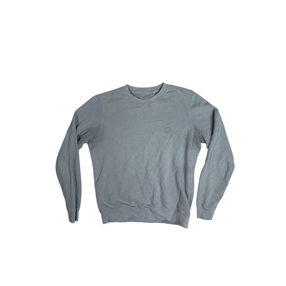 Vuori Sweatshirt Cypress Logo Pullover Crewneck Light Green Gray Mens Med
